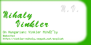 mihaly vinkler business card